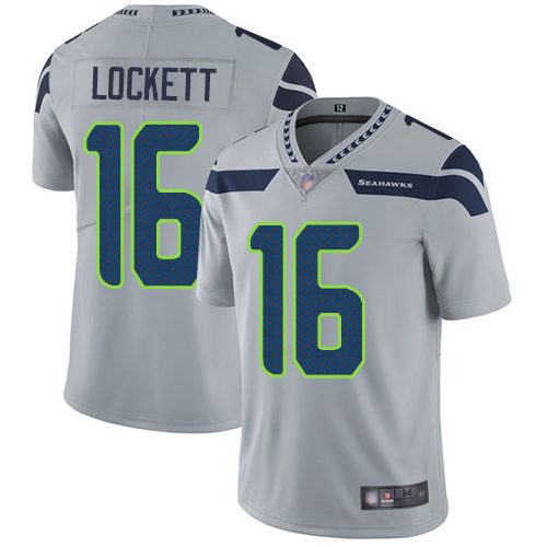 Seattle Seahawks Limited Grey Men Tyler Lockett Alternate Jersey NFL Football #16 Vapor Untouchable->youth nfl jersey->Youth Jersey